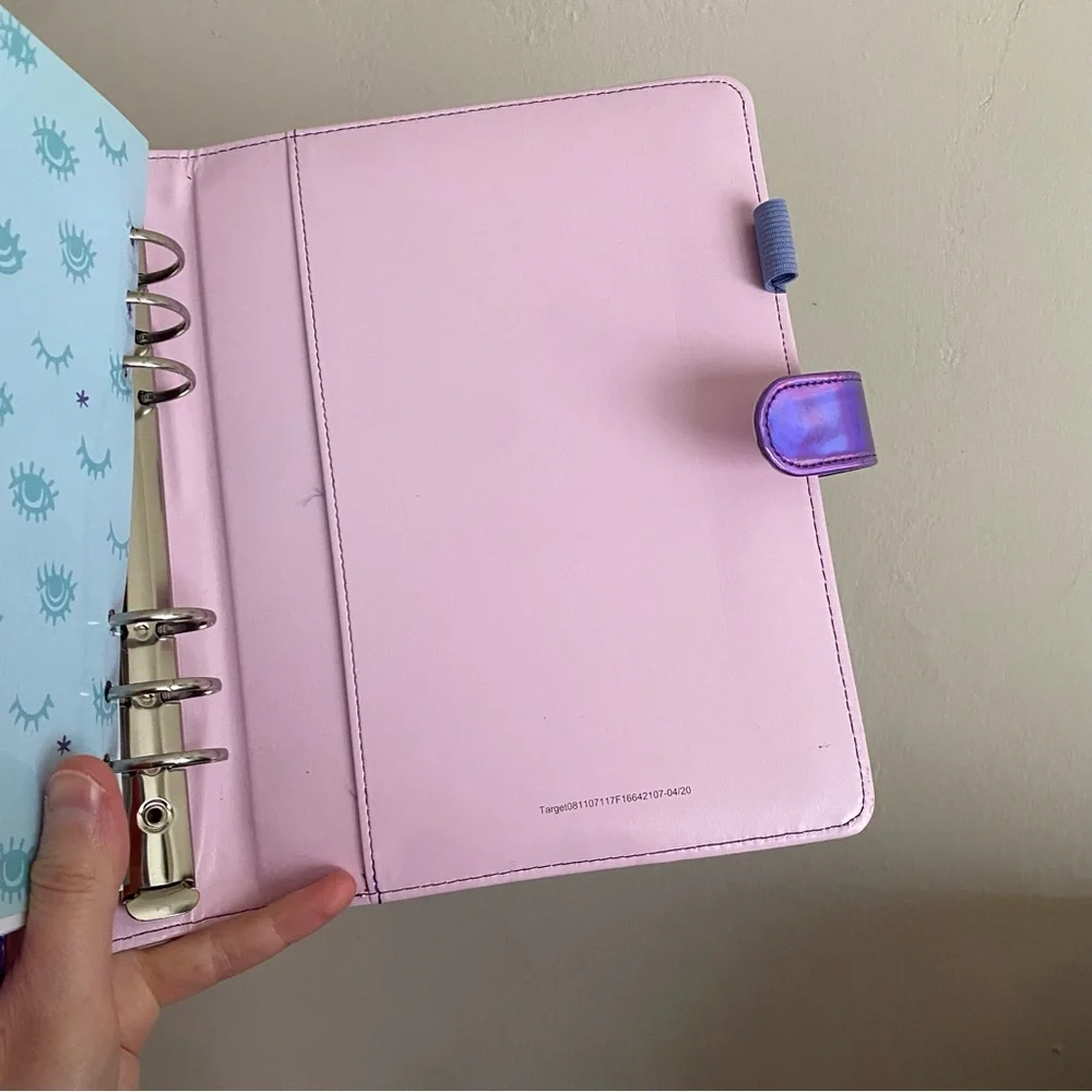 Small Iridescent Purple Binder with Removable Monthly Tabs